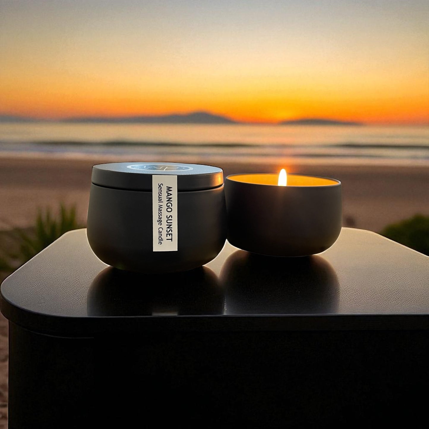 Whisper Pleasures Sensual Massage Candle β Mango Sunset 8oz