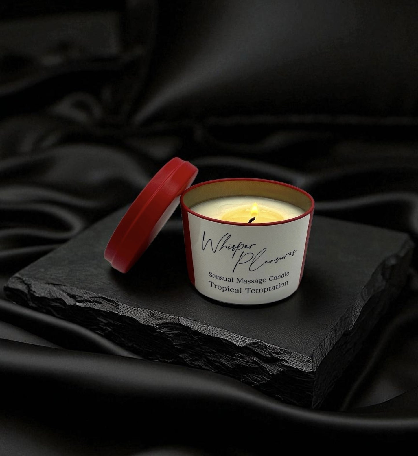 Whisper Pleasures Sensual Massage Candle - Tropical Temptation 8oz