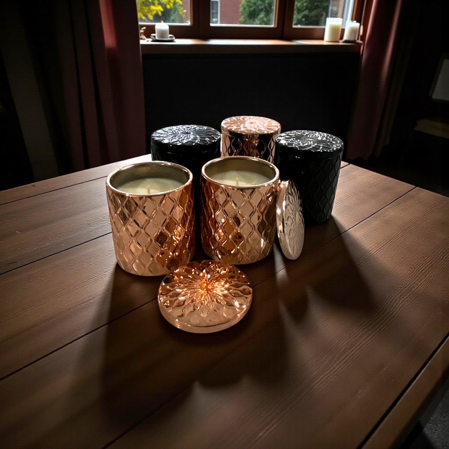 Whisper Pleasures Diamond Rose Gold/Black Collection – 8oz Luxe Candle