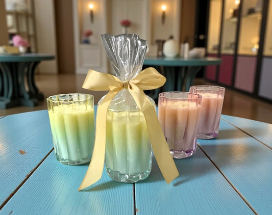 Whisper Pleasures Ripple Candle – 8oz Luxe Candle (Aqua or Pink)