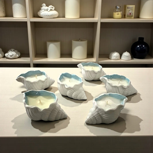 Whisper Pleasures Seashell Candles - Set of Three